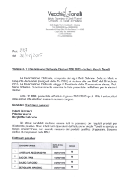 Verbale Commissione elettorale n 1 del 26