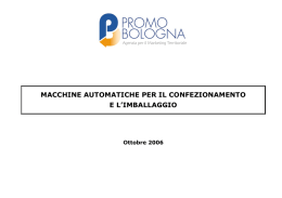 MACCHINE AUTOMATICHE PER IL CONFEZIONAMENTO E L