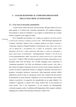 IL COMPARTO BOLOGNESE DELLE MACCHINE AUTOMATICHE