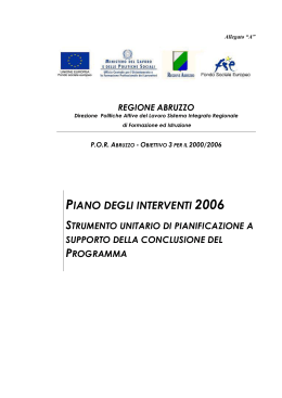 PIANO DEGLI INTERVENTI 2006