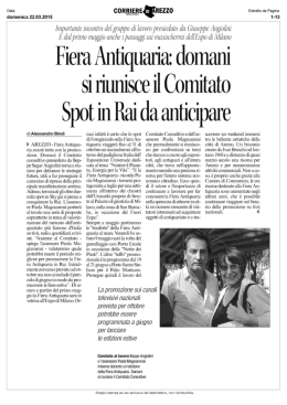 : Corriere di Arezzo 22/03/15