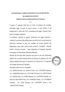 elezioni del consiglio distrettuale di disciplina