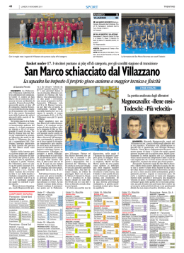 vedi articolo su Trentino - Pallacanestro Villazzano