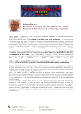 Roberto Masiero Co-Founder & Managing Director, The Innovation