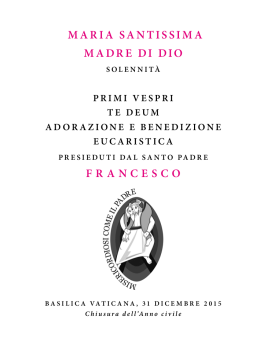MARIA SANTISSIMA MADRE DI DIO FRANCESCO