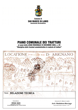 Relazione di Piano - Comune di San Marco in Lamis
