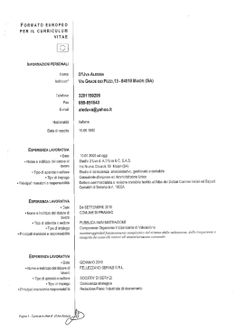 curriculum vitae dott. Alessia D`Uva componente