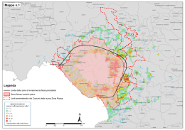 Mappe del nuovo scenario per il Vesuvio e didascalie