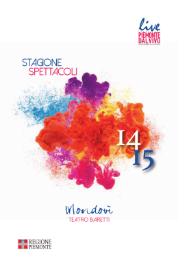 scarica il libretto! - LIVE Piemonte dal Vivo &ndash; Circuito regionale dello