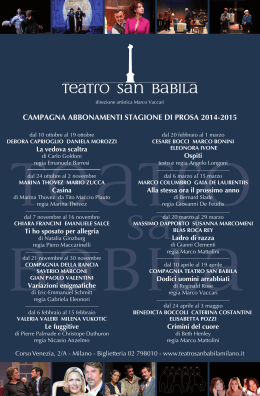 Teatro San Babila 14-15 - Ordine degli Avvocati di Milano