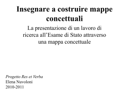 Insegnare a costruire mappe concettuali