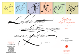 scarica il volantino - Associazione calligrafica italiana