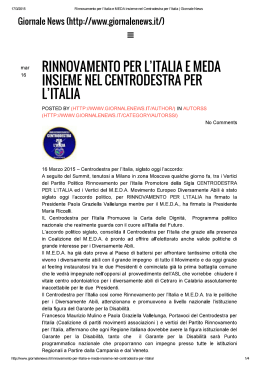 (Rinnovamento per l\222Itali...\222Italia | Giornale News)