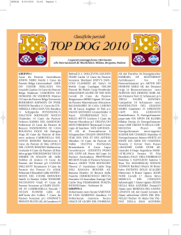 Prima classifica parziale Top Dog 2010
