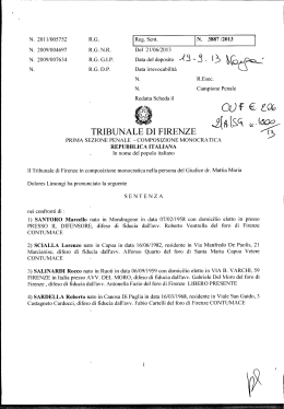 condanna in primo grado