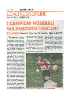 La Nazione - Orienteering.it