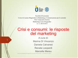 Crisi economica e consumi