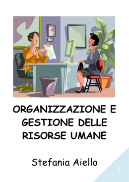 ORGANIZZAZIONE E GESTIONE DELLE RISORSE