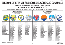 Tavagnacco:Martignacco 6 liste