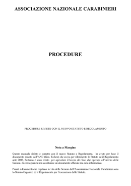 MANUALE di servizio delle PROCEDURE ANC