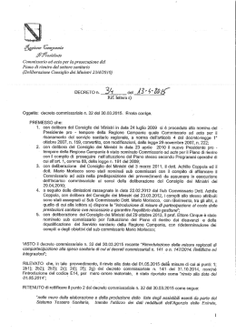 Decreto n. 34 del 13-04-2015