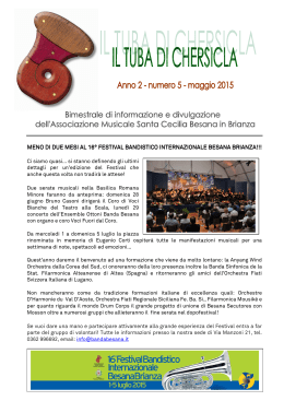 tuba di Chersicla #5 - Associazione Musicale S. Cecilia Besana in