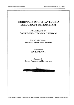 TRIBUNALE DI CIVITAVECCHIA ESECUZIONI IMMOBILIARI