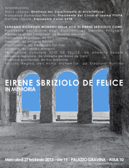 Mario Losasso, Direttore del Dipartimento di Architettura Francesco