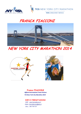 FRANCA FIACCONI NEW YORK CITY MARATHON 2014