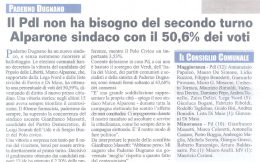 no h bisogno del secondo turno - Sito Istituzionale del Comune di