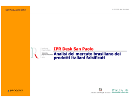 IPR Desk San Paolo Analisi del mercato brasiliano dei prodotti