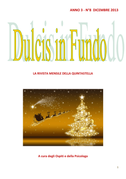 ANNO 3 - N°8 DICEMBRE 2013 - Residenza Per Anziani