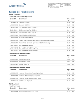 Elenco dei Fondi esterni