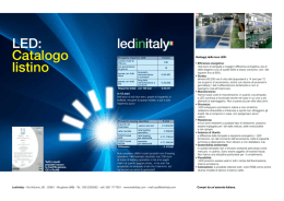LED: Catalogo listino ledinitaly