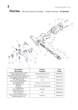 TheOne- THE ONE MASTER CYLINDER - POMPA THE