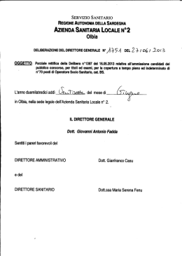 Delibera ammissione ulteriori 27 candidati