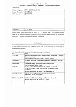 CV - Università degli studi di Cagliari.