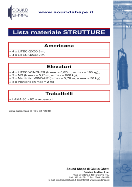 Lista materiale strutture - pdf