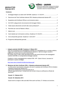 Newsletter vdms-asmm Februar ita -