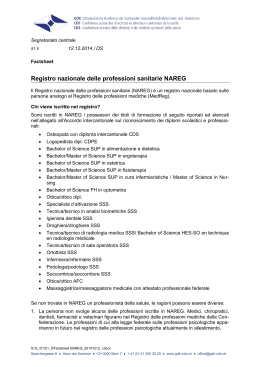 Registro nazionale delle professioni sanitarie NAREG