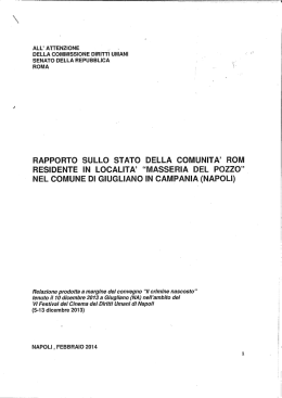 Il documento consegnato dalle associazioni