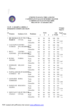 UNIONE ITALIANA TIRO A SEGNO CAMPIONATI ITALIANI