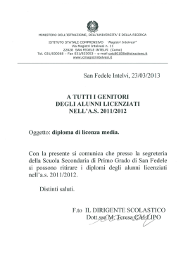 MINISTERO DELL`ISTRUZIONE, DELL`UNIVERSITA` E DELLA
