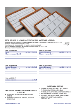 serie de luxe in legno da rivestire con materiale a scelta per vassoi