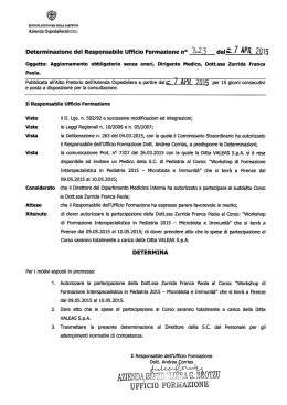 Determinazione n.323 del 07/04/2015