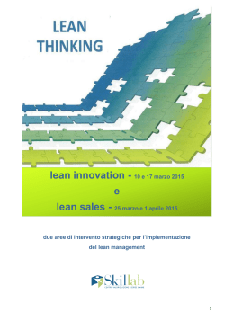 lean innovation - 10 e 17 marzo 2015 e