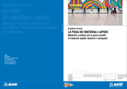 La Posa dei Materiali Lapidei Naturali e Ricomposti