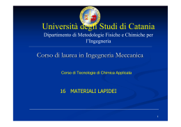 Materiali Lapidei - Dmfci - Università degli Studi di Catania