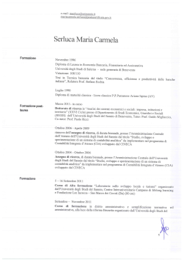 Curriculum Vitae - Università degli Studi del Sannio