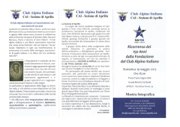Volantino per il CAI150 anni